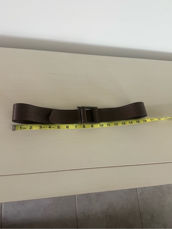 Yves Saint Laurent Black leather  - Belt with Square Buckle main image 9